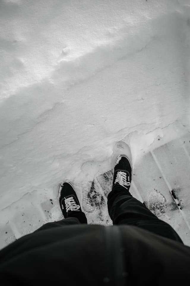 zapatillas y nieve